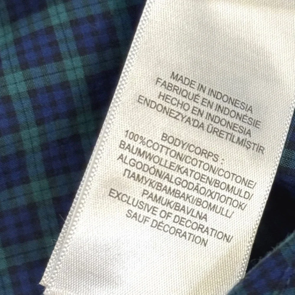Ralph Lauren Boys Green Blue Plaid Long Sleeve Button Down Shirt Size 7 Red Pony